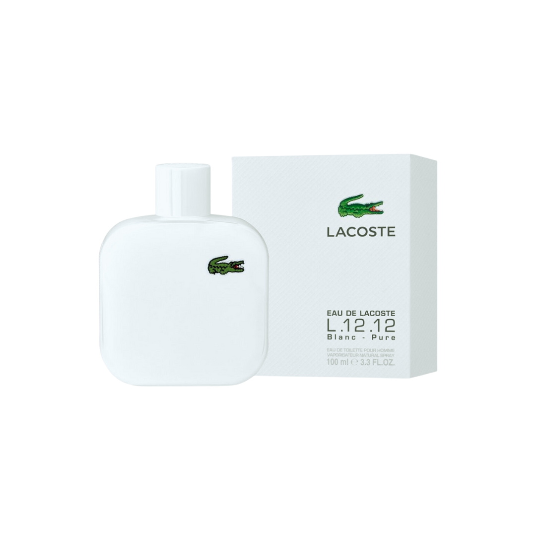 LACOSTE L.12.12 EAU BLANC (WHITE) FOR MEN 3.4 OZ EDT